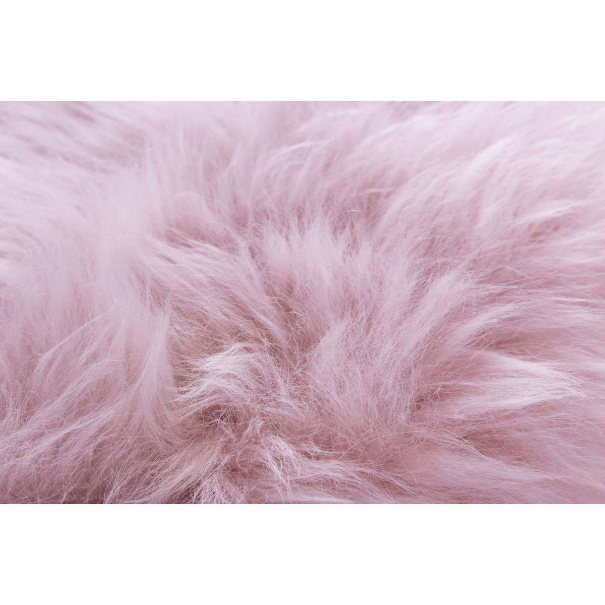Teppich Schaffell ca 60 x 85 cm Rosa Bild 2