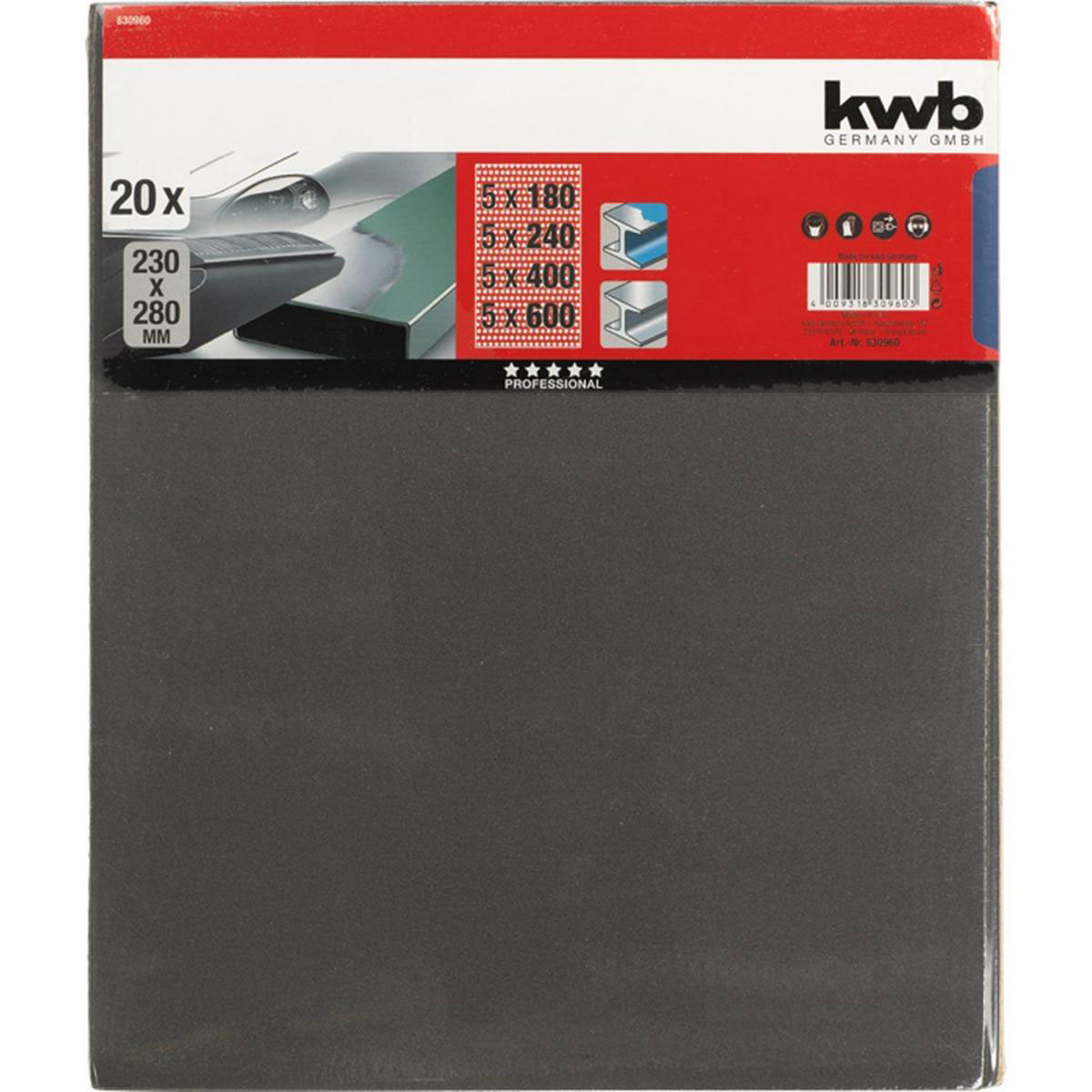 kwb  Schleifpapier Lack und Auto wasserfest Bild 2