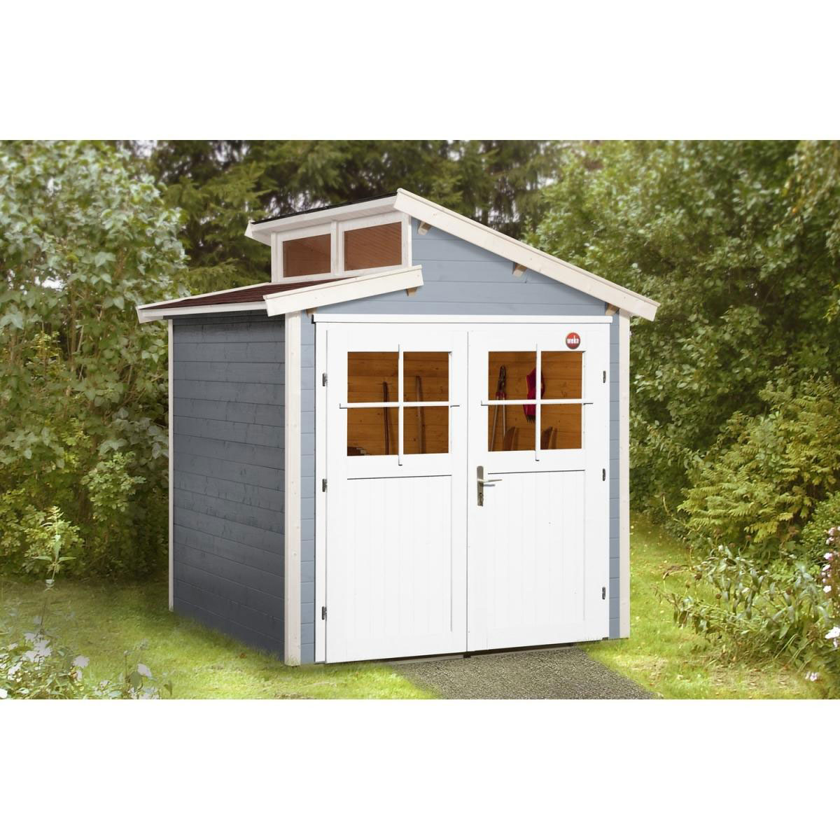 Weka Gartenhaus 226 237 x 231 x 252 cm grau Bild 1