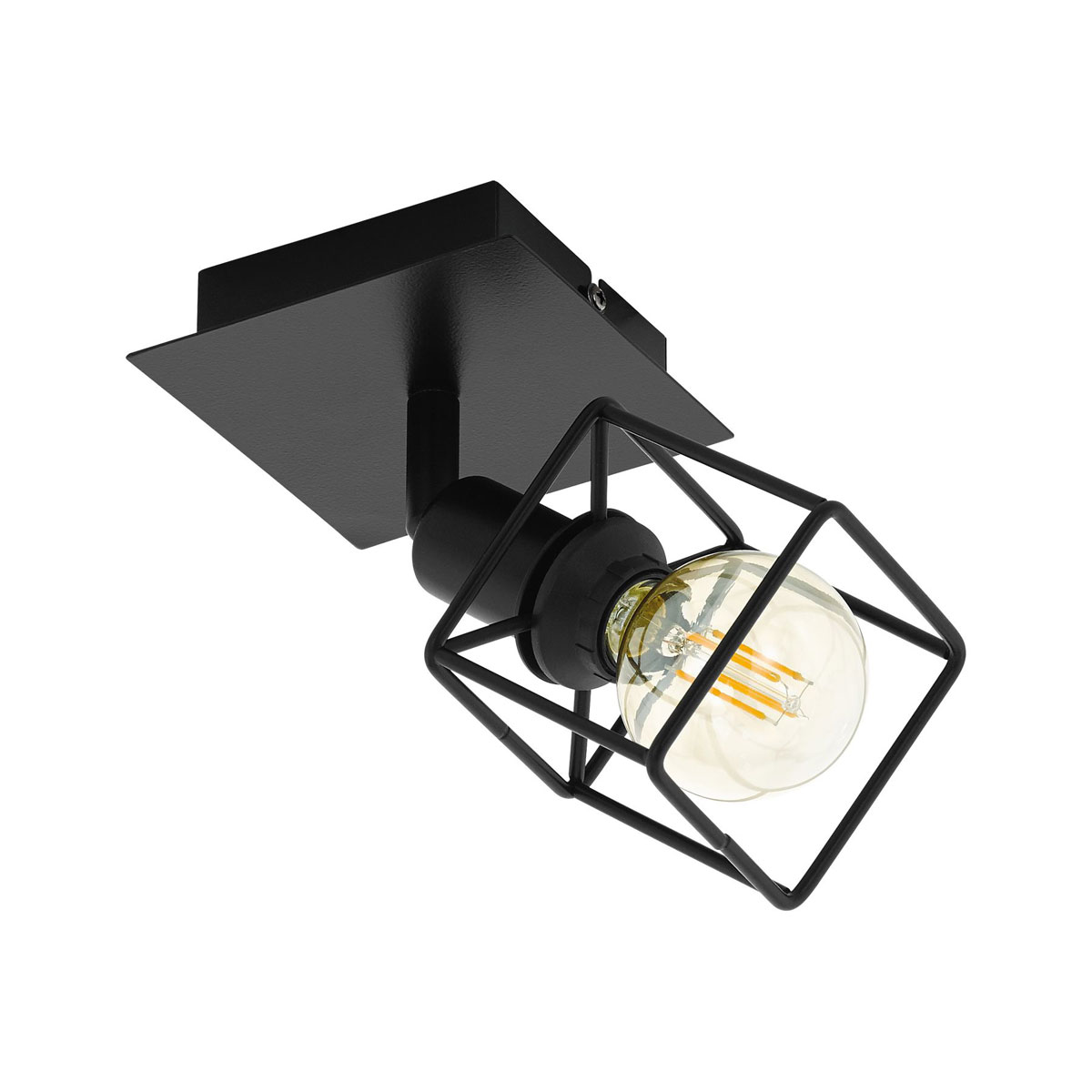 Eglo Wandleuchte Eldrick schwarz-matt