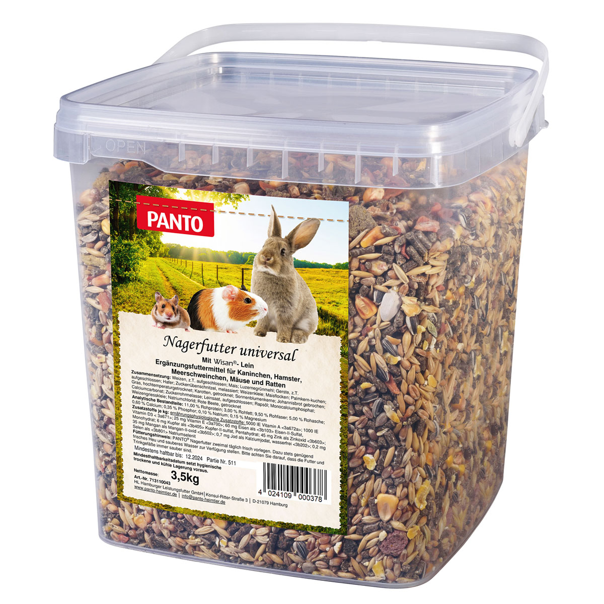 Panto Nagerfutter Universal 3,5 kg Eimer