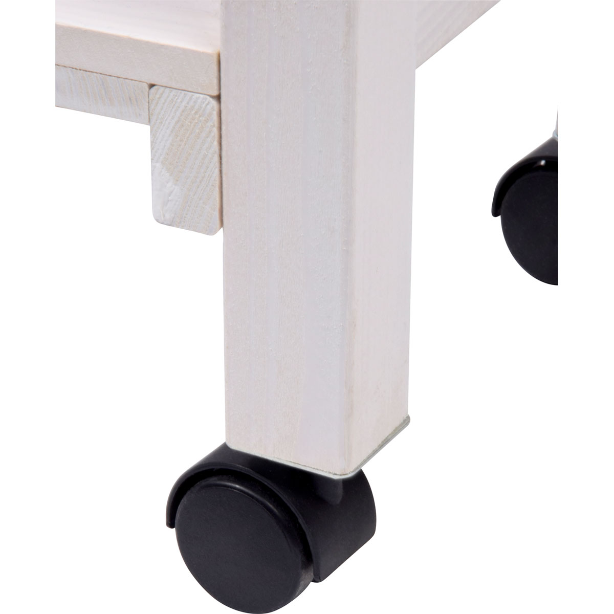 dobar Hochbeet mit Rankhilfe rollbar 79 x 130 x 28,5 cm weiß Bild 4