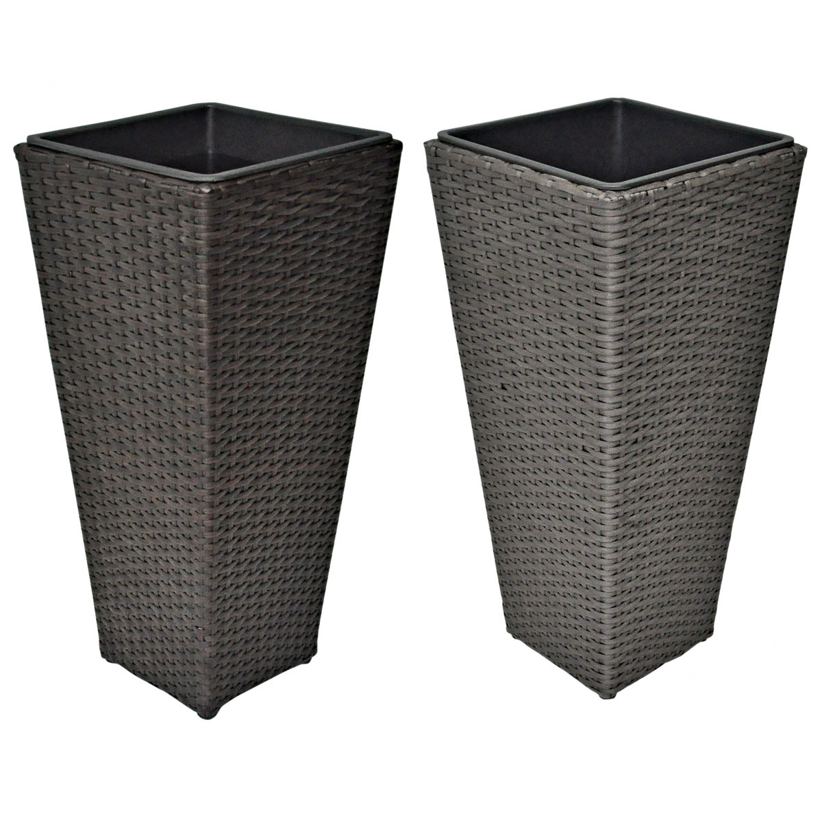 Haveson Rattangefäß-Set Lotus 28 x 28 x 60 cm braun/grau Bild 1