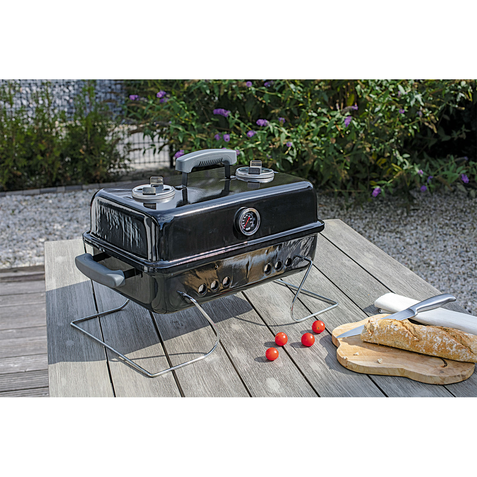 Rothmann Holzkohlegrill Springfield 43,3 x 30 x 30,5 cm schwarz Bild 4