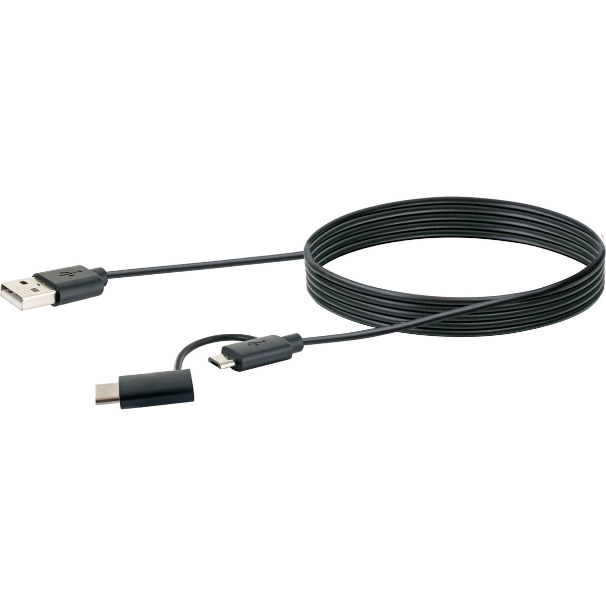 Schwaiger USB-3.1-A-Kabel mit C-Stecker/2.0 Micro1m schwarz Bild 4