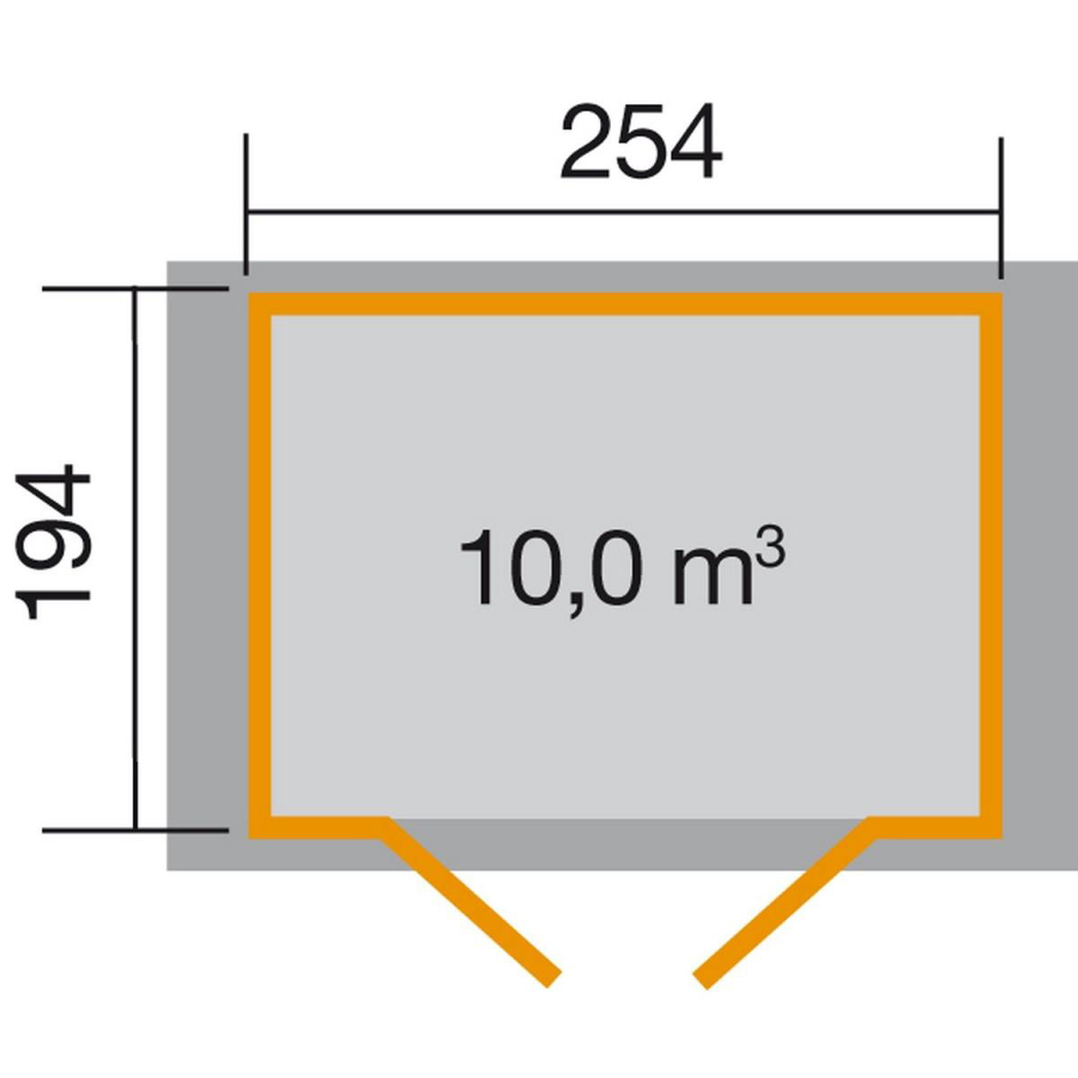 Weka Gartenhaus 316 290 x 217 x 221 cm Bild 2