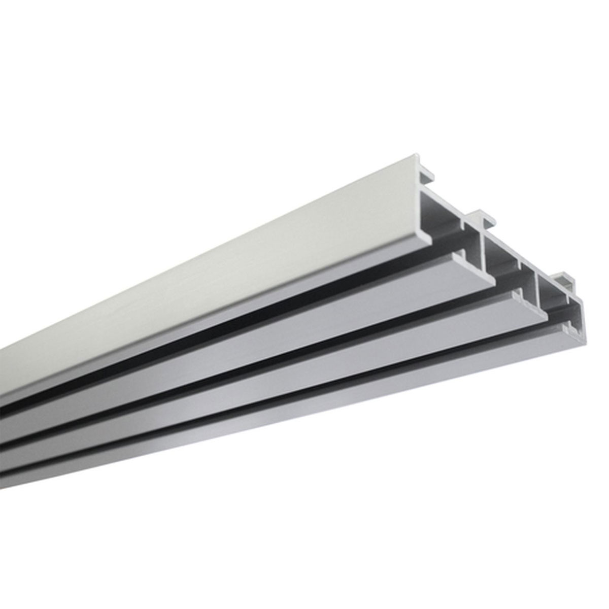 Gardinia Flächenvorhangschiene 3-läufig 210 cm silber