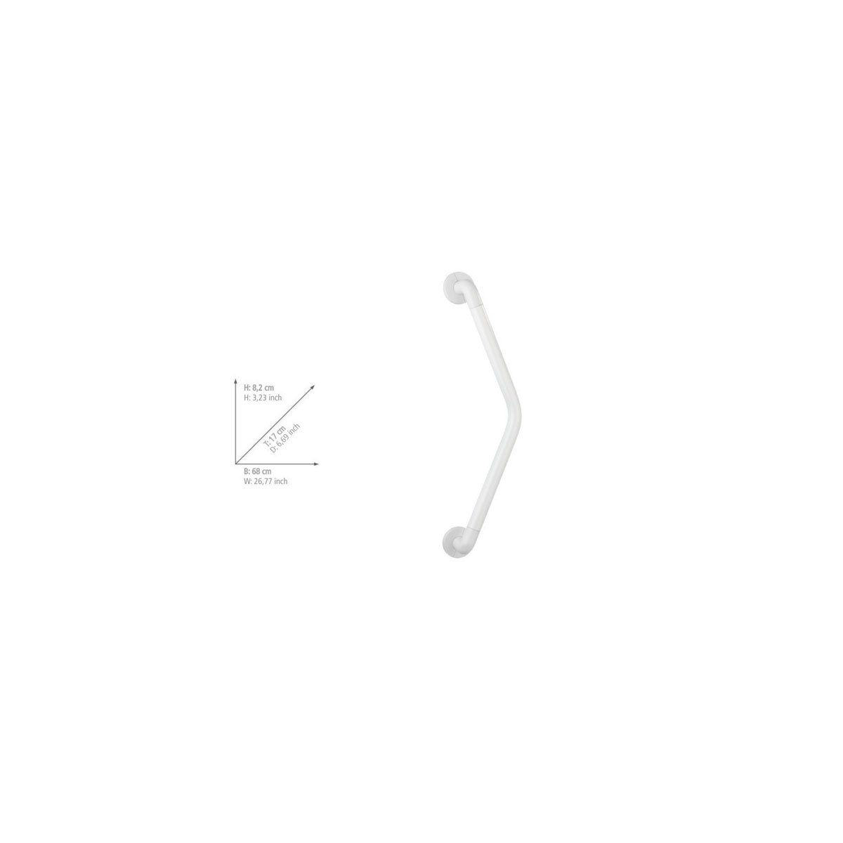 Wenko  Wandhaltegriff Secura 37 x 37 cm Weiß Bild 3