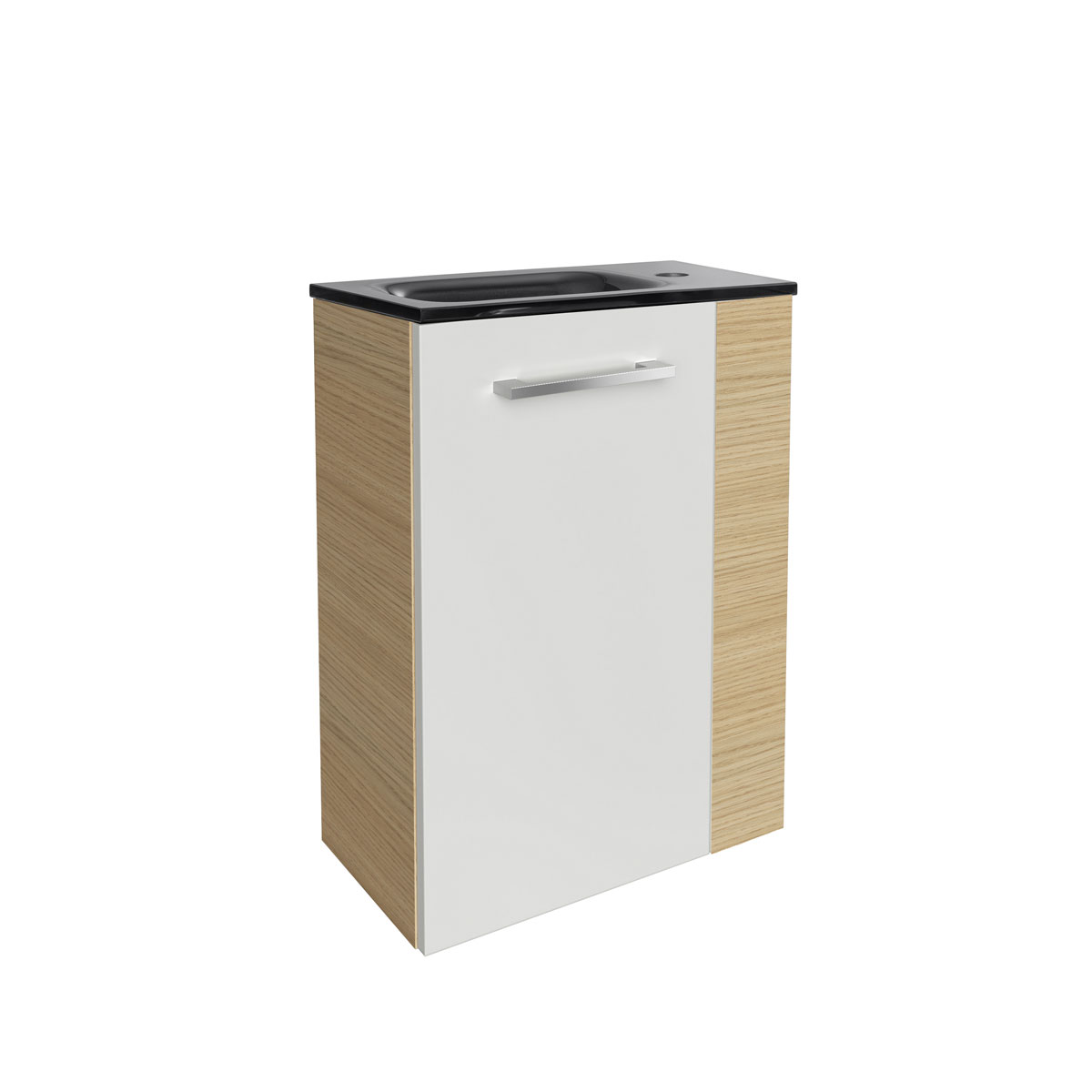 Fackelmann  Gäste-WC Waschtischunterschrank links SBC 440 x 600 x 243 mm Sandeiche/Weiß Bild 5