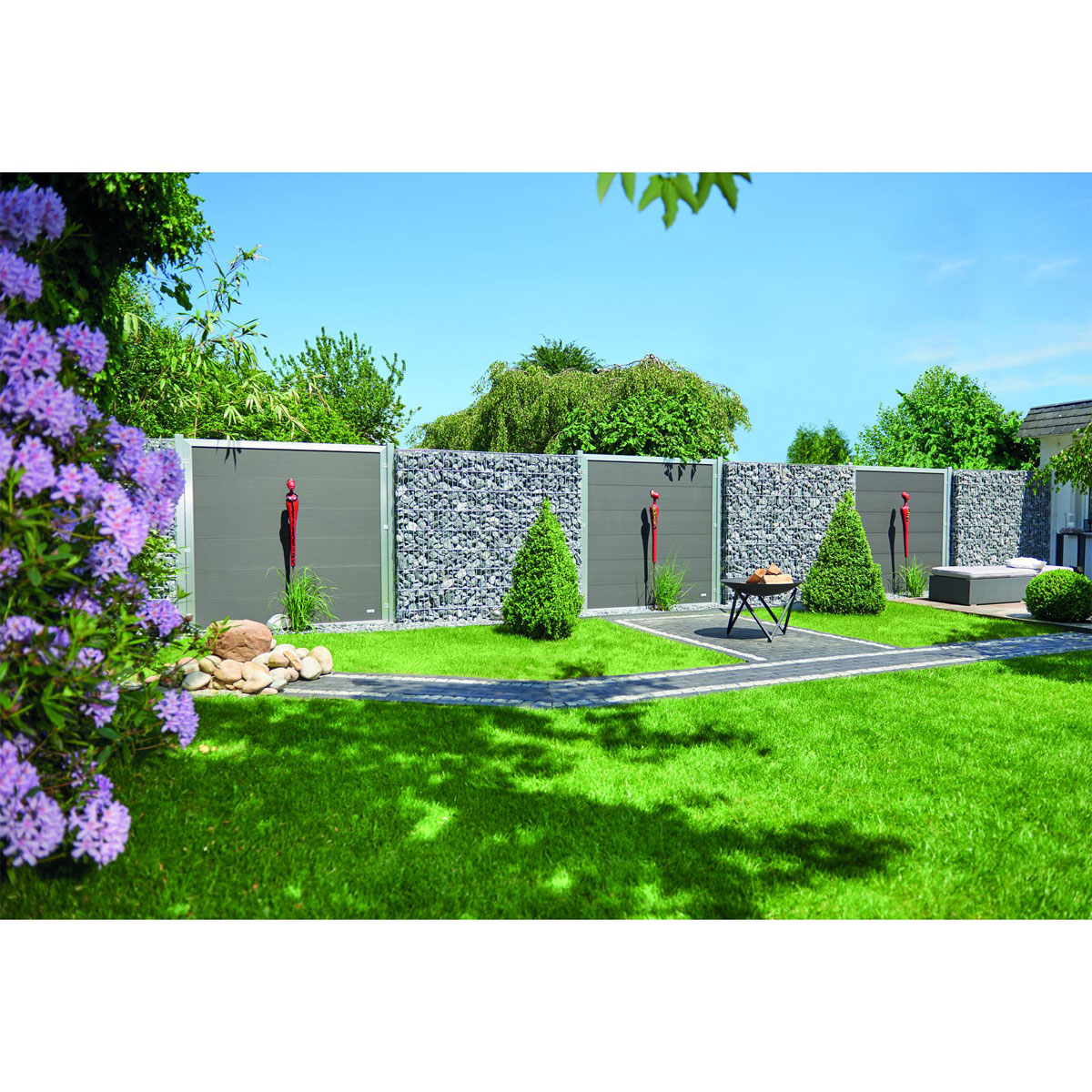 Wilk Gabionen-Zaun 200 x 180 x 25 cm Bild 2