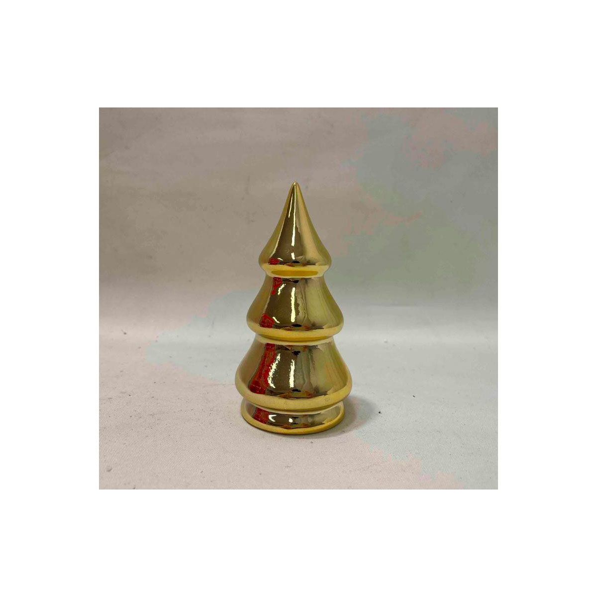 Tanne gold 5,5 x 10,5 cm Porzellan