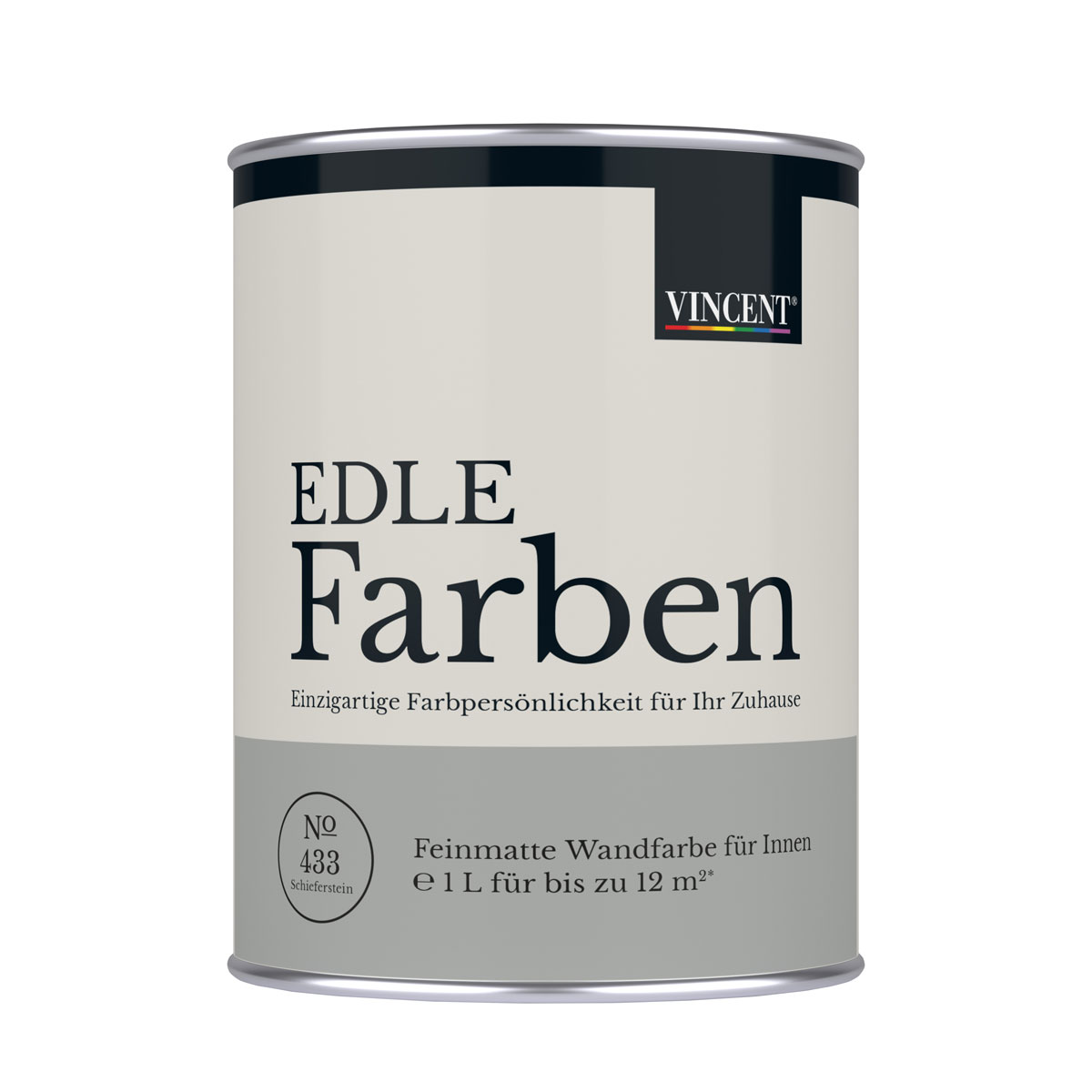 Vincent  Wandfarbe EDLE Farben Schieferstein matt 1,0 L