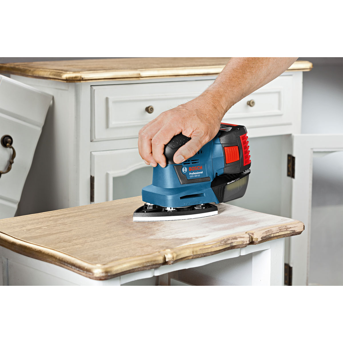 Bosch Professional  Akku-Schwingschleifer GSS 18V-10 solo Bild 7