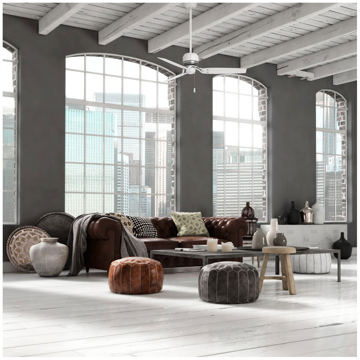 Hunter Fan Hunter Deckenenventilator Industrie II 132 cm weiß Bild 5