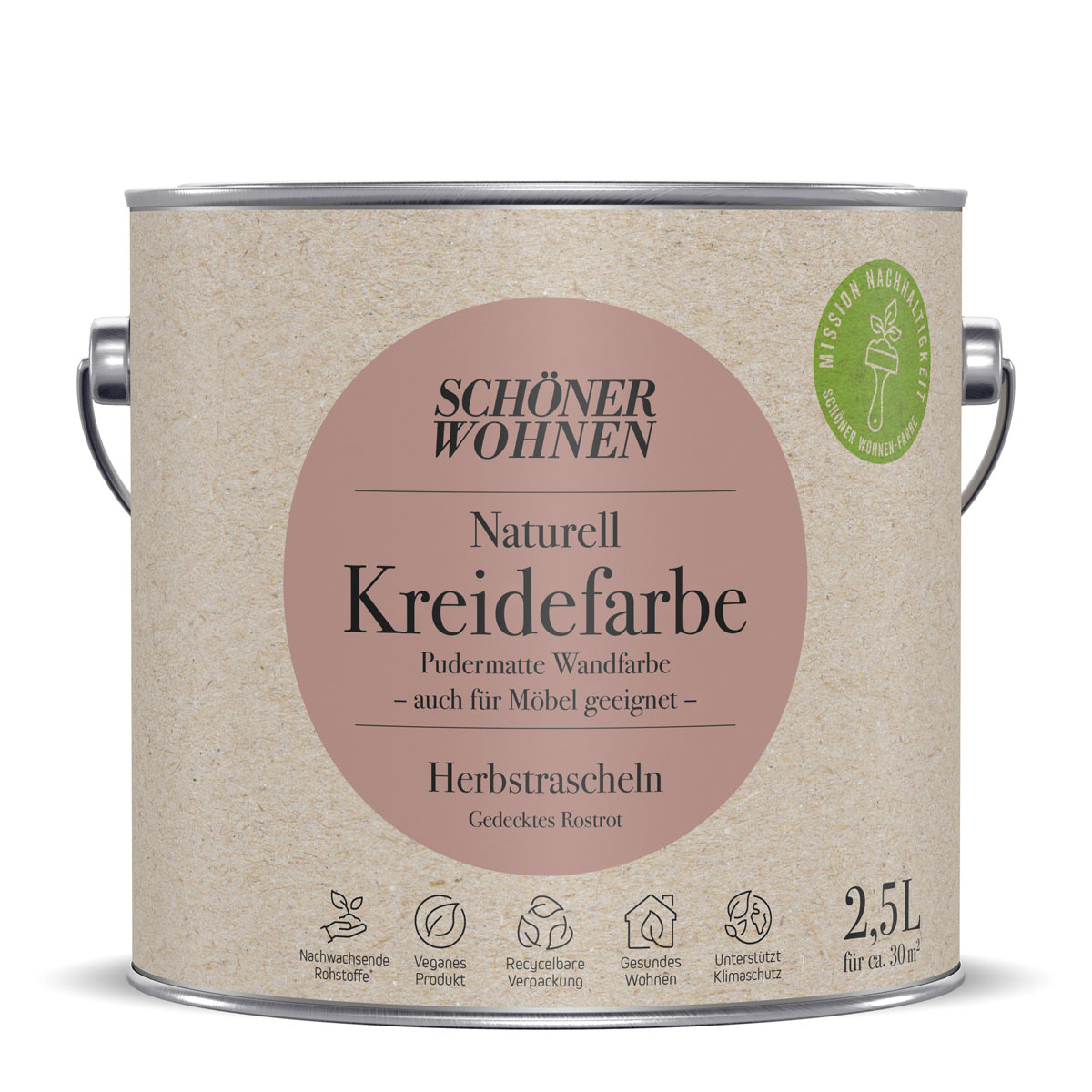 Schöner Wohnen Farbe  Naturell Kreidefarbe 2,5 L Herbstrascheln