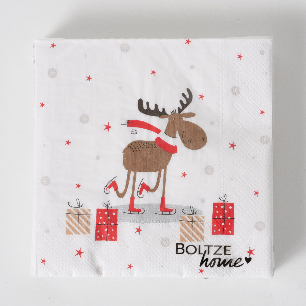 Servietten Joey 20teilig sortiert Quadrat17 x 17 x 3 cm beige braun rot weiss Bild 4