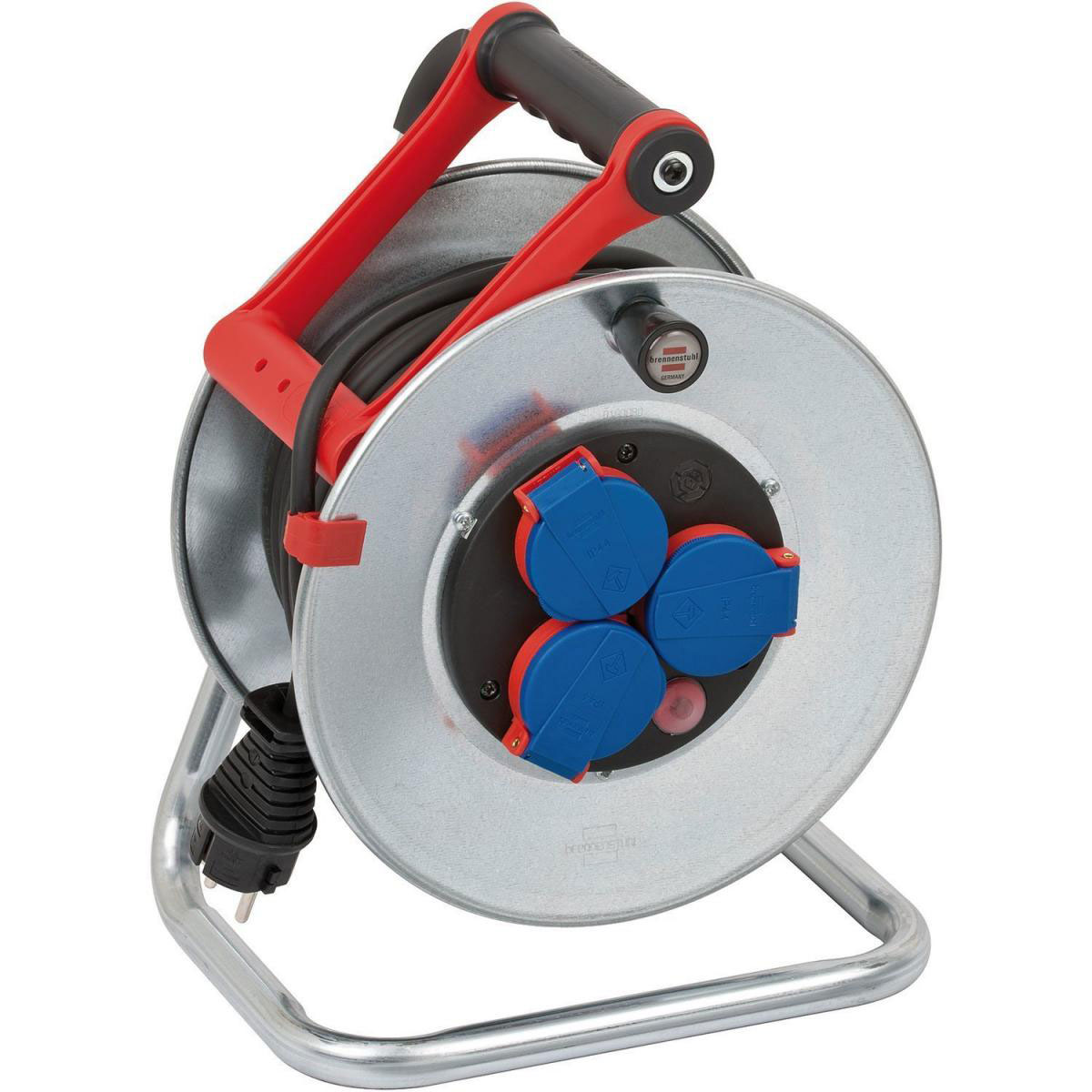 Brennenstuhl Kabeltrommel Garant S 25 m Stahlblech silber Bild 1