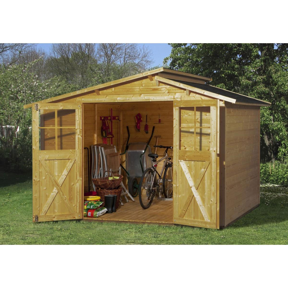 Weka Gartenhaus 323 Größe 4 330 x 273 x 232 cm Bild 1