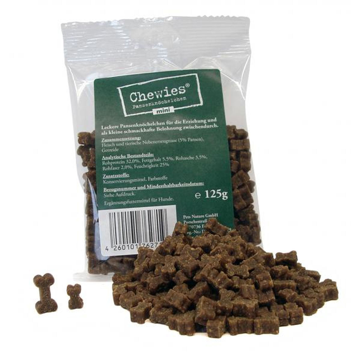 Dog Chewies Mini Pansen 125g