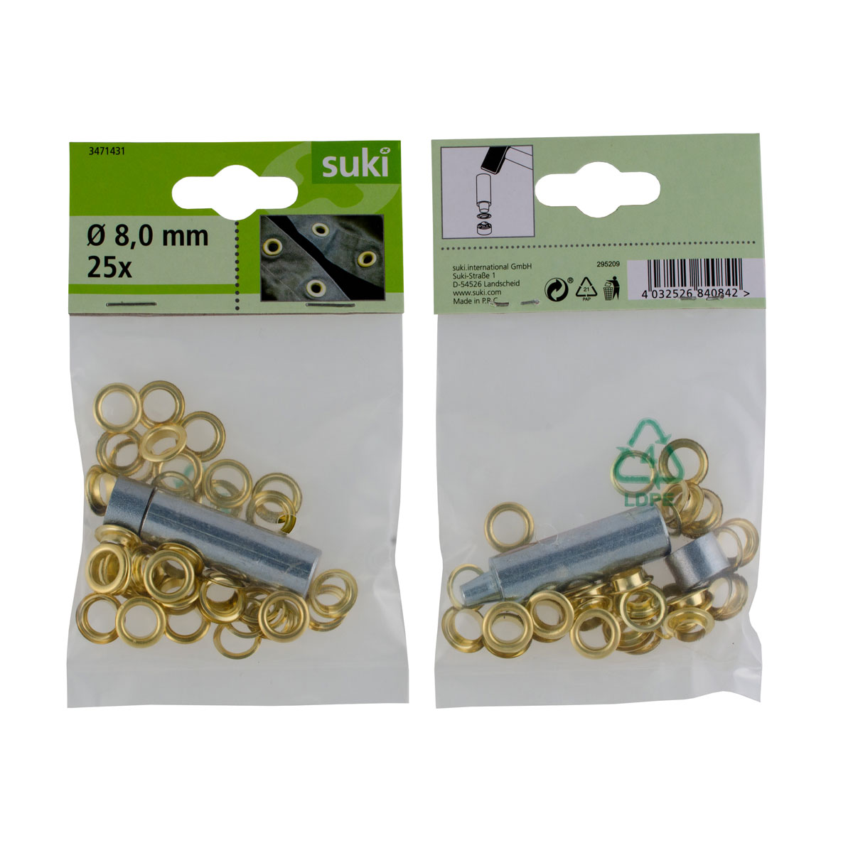 Suki Ösen-Set mit Werkzeug 8 mm 10-teilig Bild 2