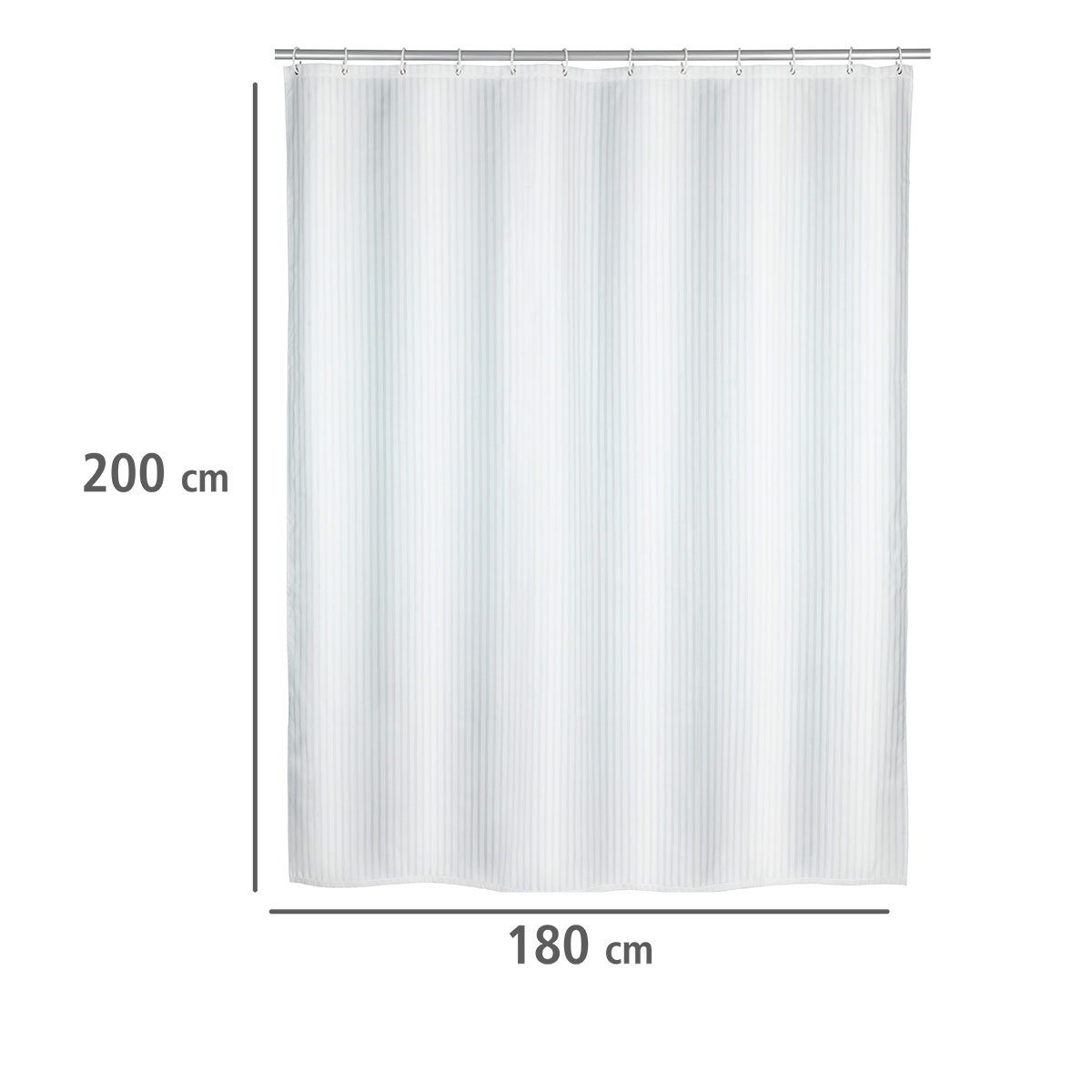 Wenko  Anti-Schimmel Duschvorhang Palais Textil Polyester 180 x 200 cm waschbar Bild 5