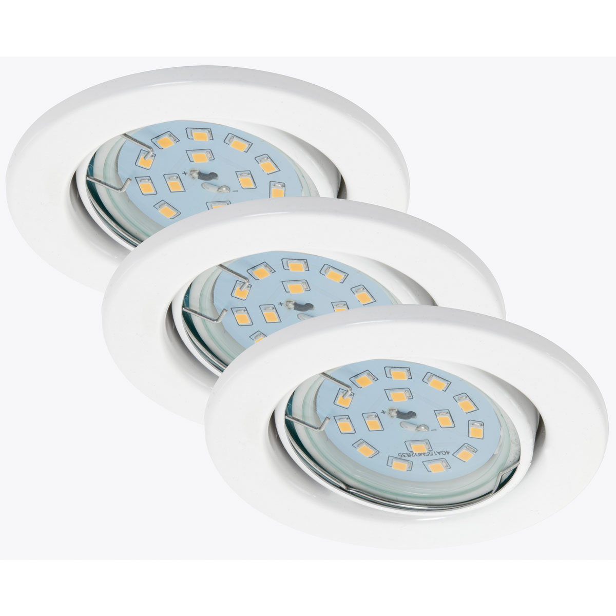 Briloner LED-Einbauleuchten-Set 8,6 x 7 cm weiß