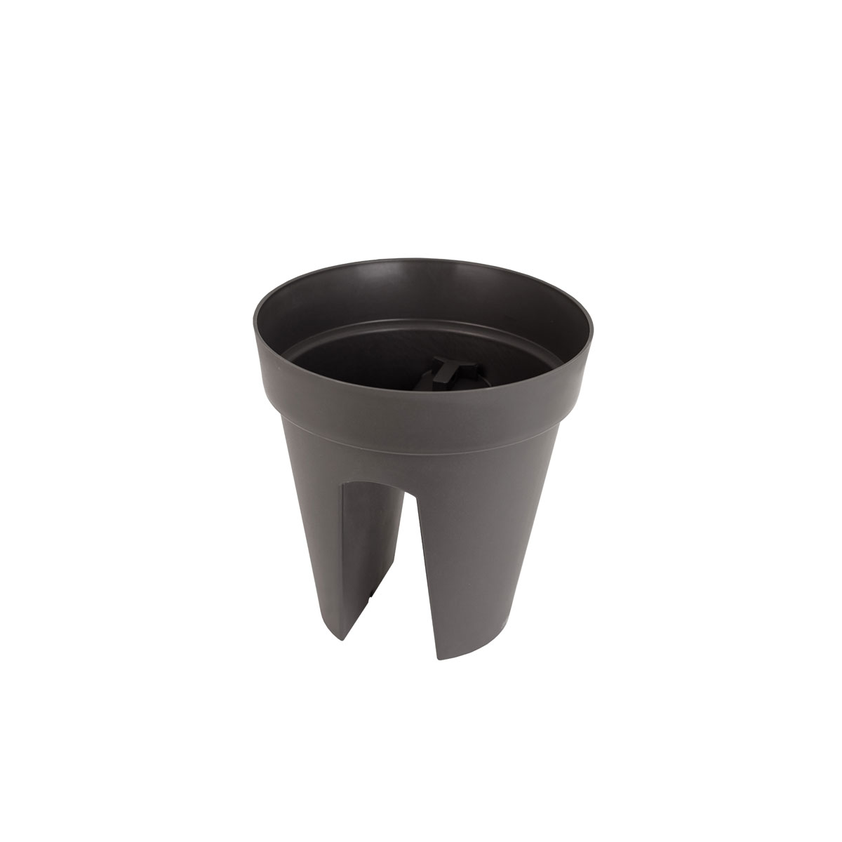 Blumentopf Capri Balkon rund anthrazit