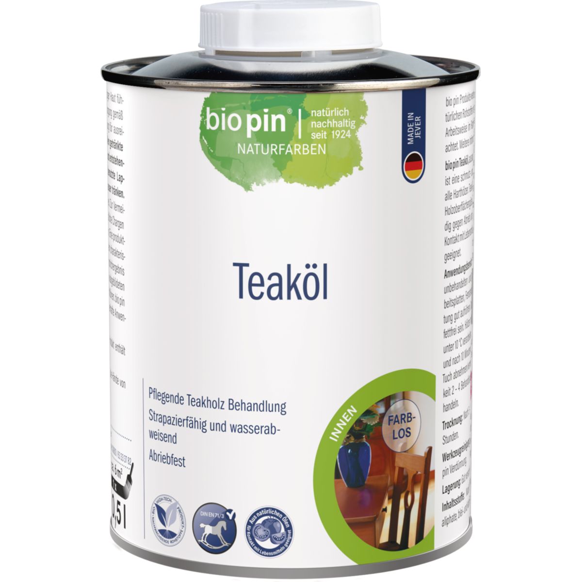 Biopin Teaköl Farblos 0,500 l