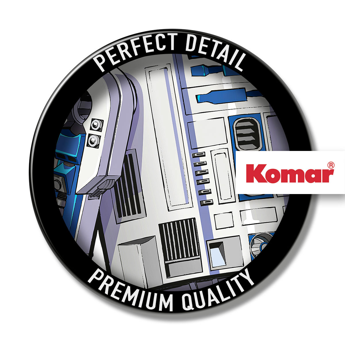 Komar  Selbstklebende Vlies Wandtattoo Star Wars XXL R2D2 127x120 cm Bild 3