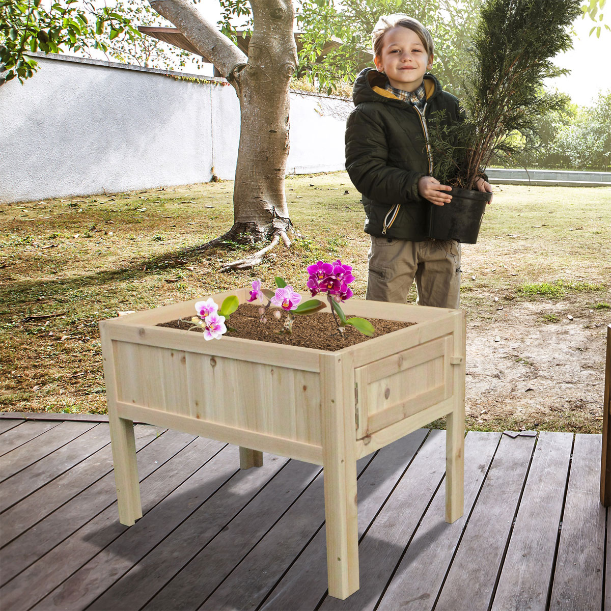 Coemo  Hochbeet Peter für Kinder mit Schaufenster Bild 3