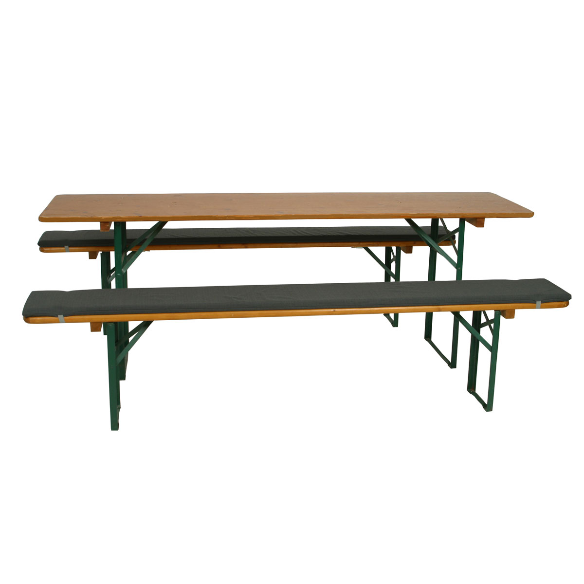 Auflagenset 2-teilig 220 x 25 x 3 cm anthrazit für Festzeltgarnitur