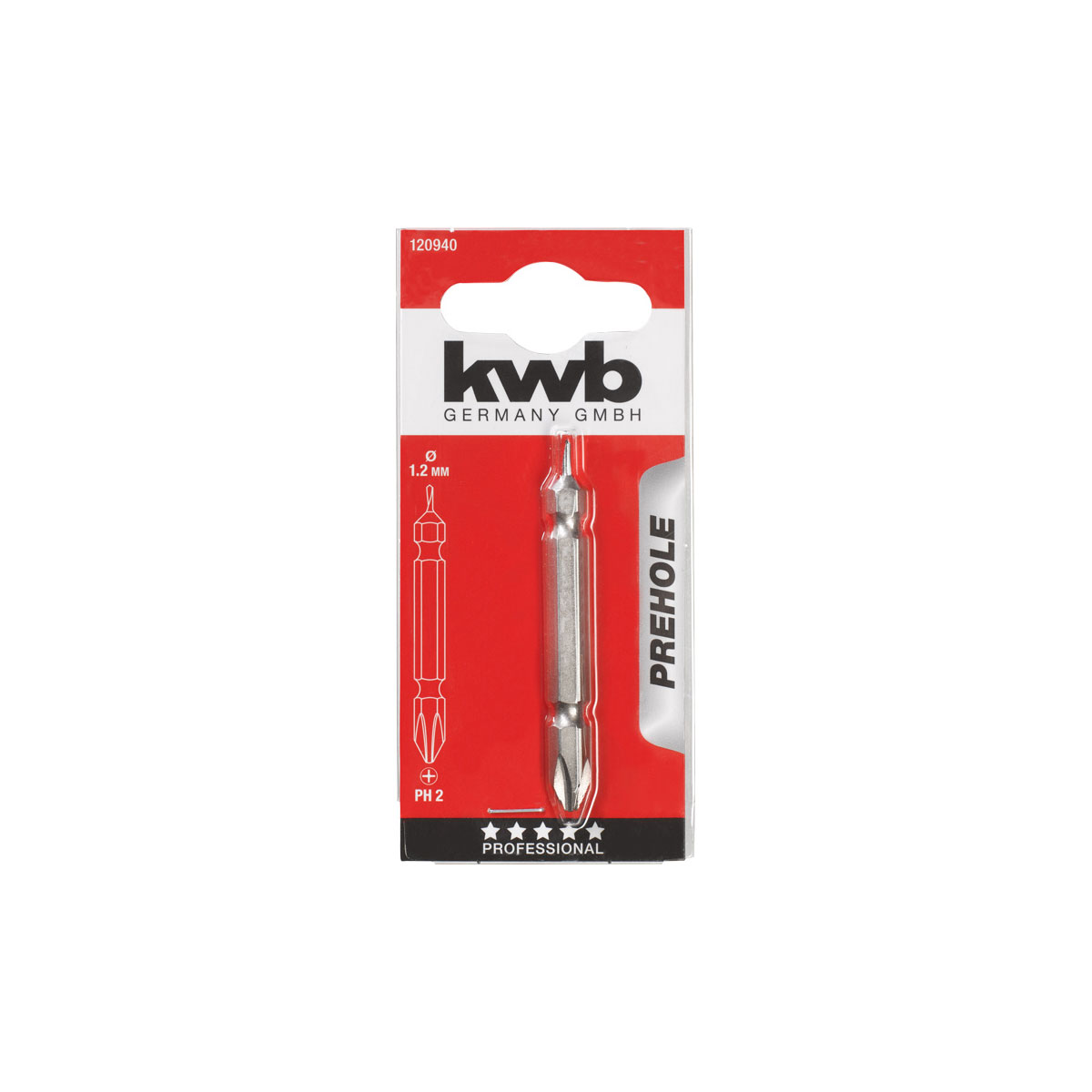 kwb  Bit Pre Hole mit Bohrer und Senker Bild 2