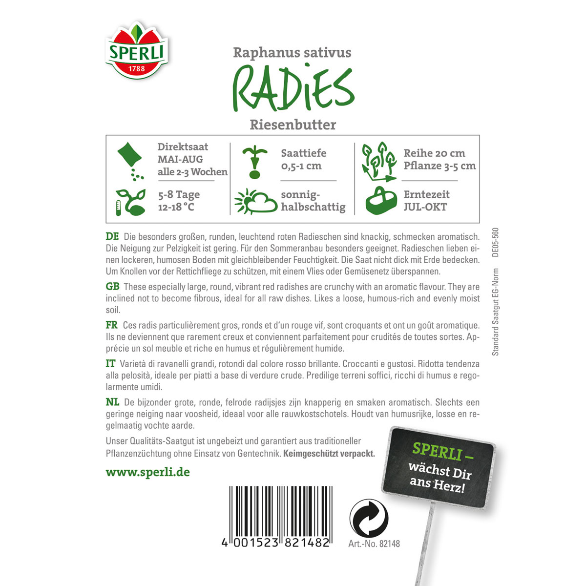 Sperli Radieschen Riesenbutter Bild 2