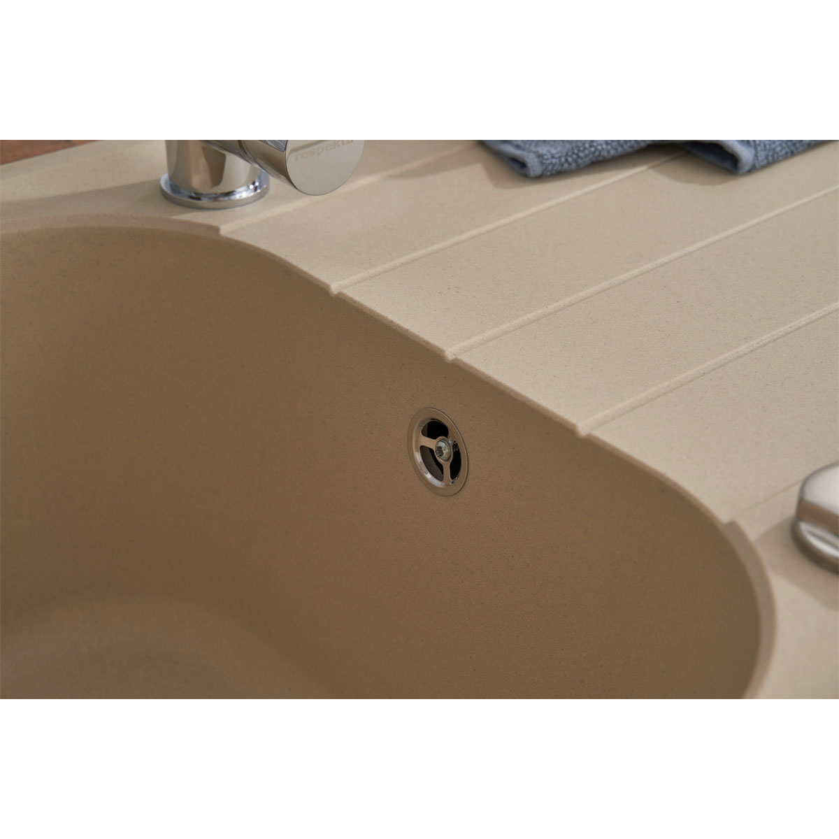 Respekta Spüle beige 100 cm Massivgranit Bild 6