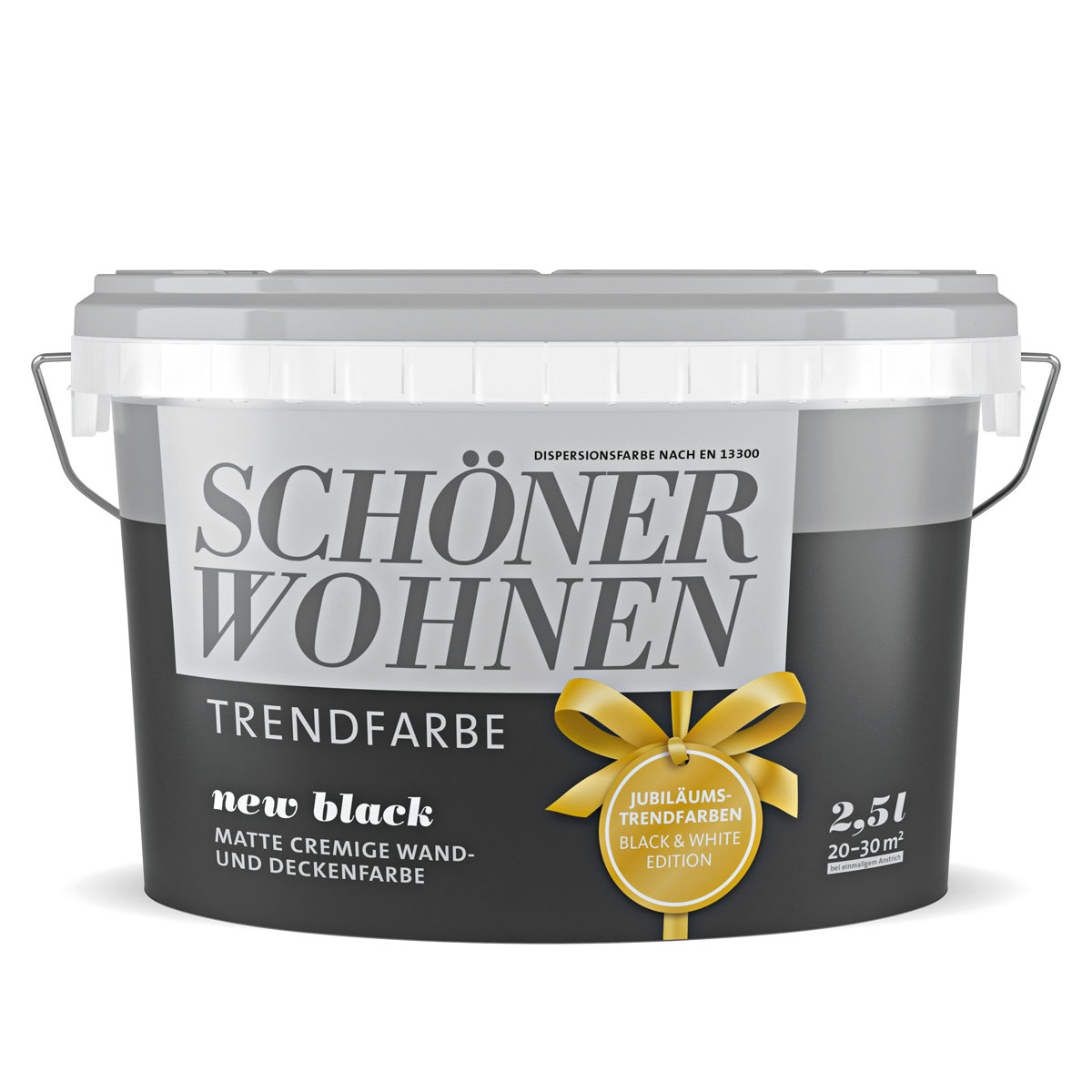 Schöner Wohnen Farbe Trendfarbe New Black Matt 2,5 L Bild 1