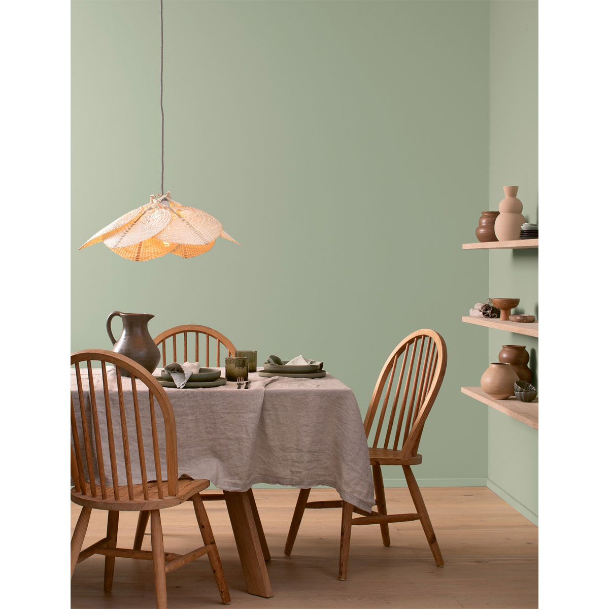 Alpina Innenfarbe pure farben 2,5 L Eukalyptusgrün matt Bild 2