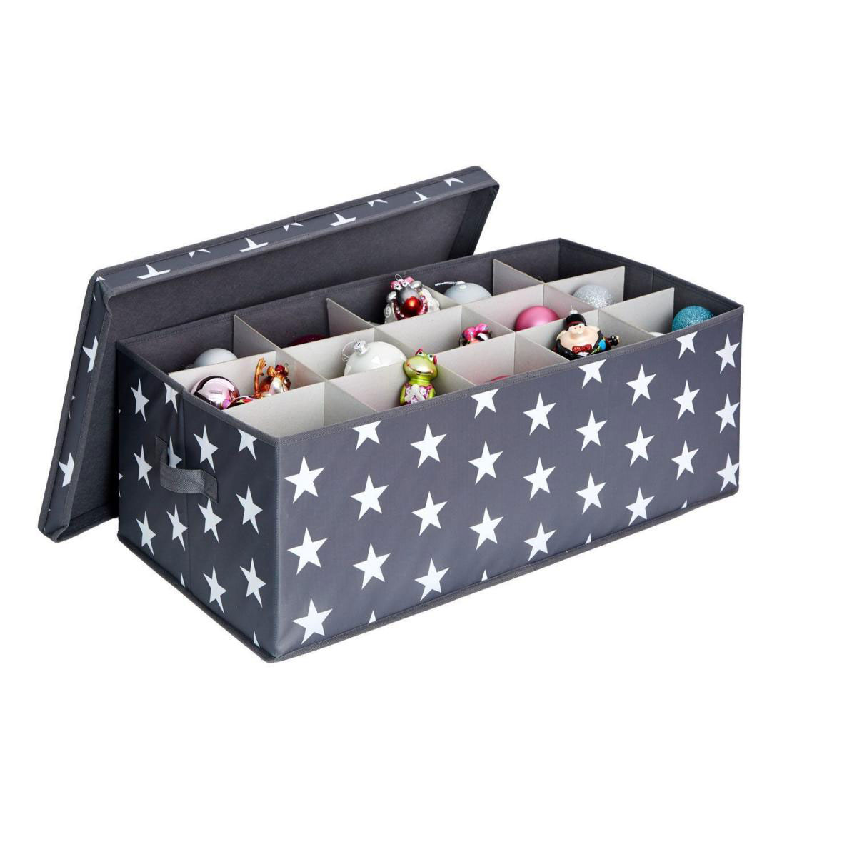 Aufbewahrungsbox für z.B Weihnachtskugeln weiß 30 Fächer Bild 1