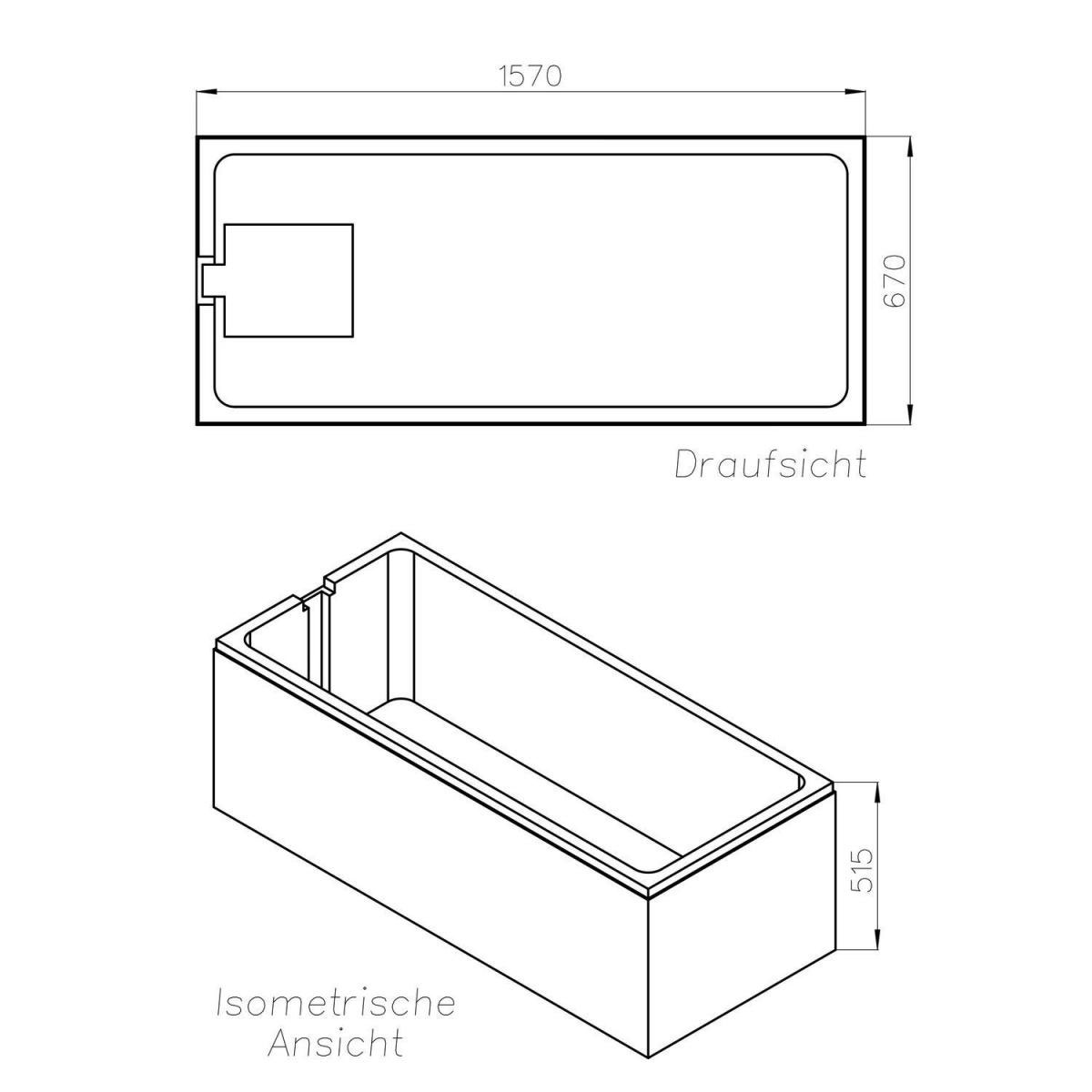 Ottofond Wannenträger zu Viva 160 Bild 2