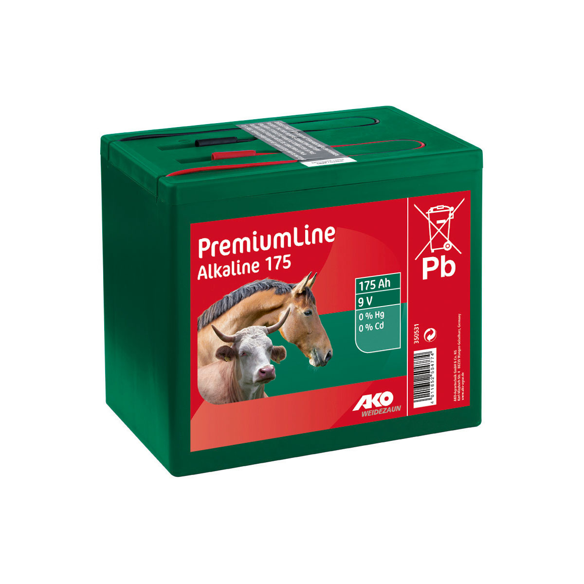 Weidezaunbatterie PremiumLine 12,5 x 16 x 19 cm grün 175 Ah Bild 2