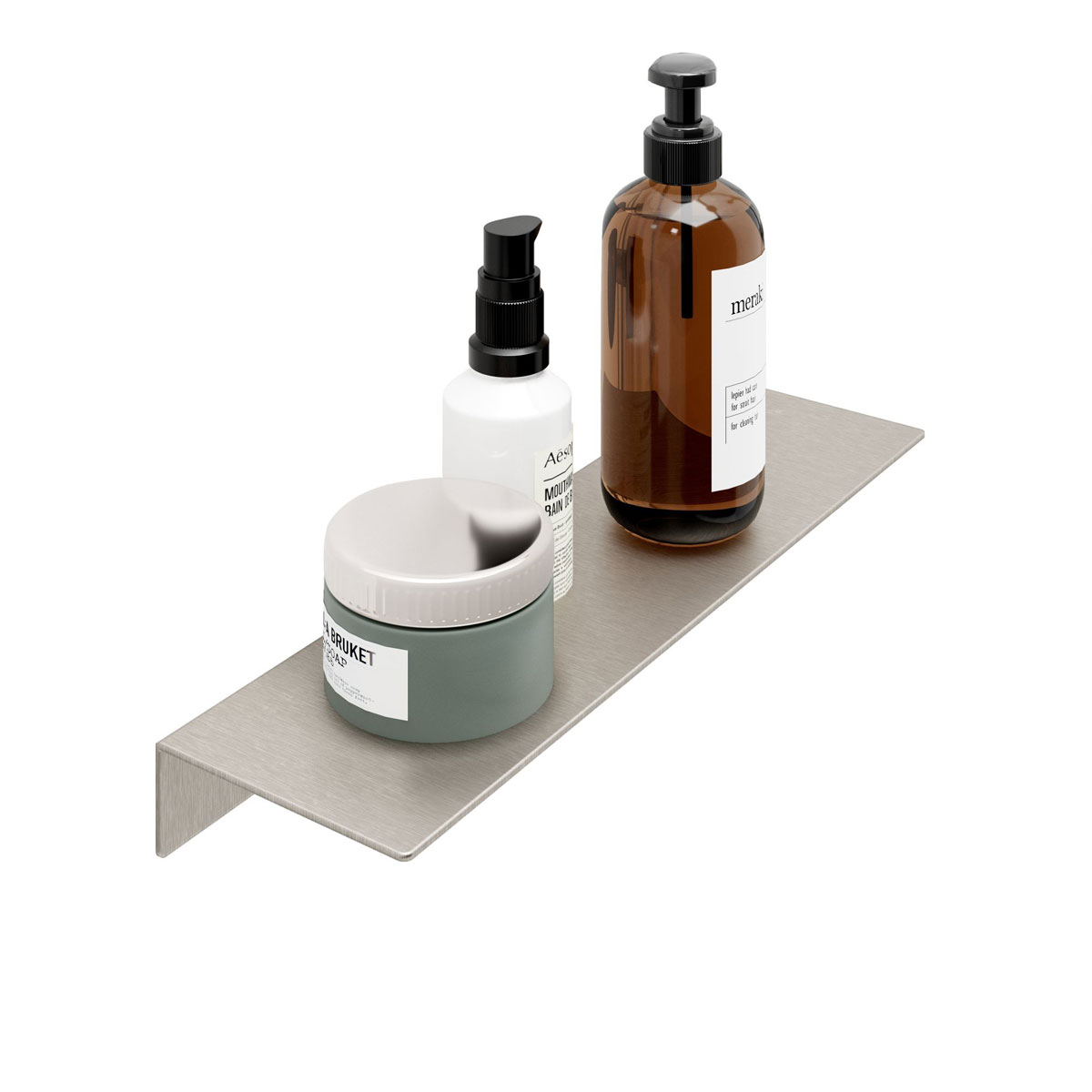 Schulte  Duschablage zum Kleben Größe M Edelstahloptik Bild 1