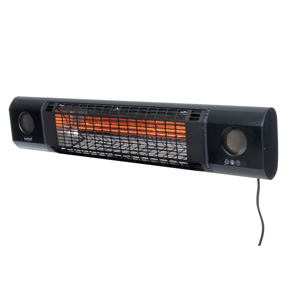 SUNRED Sundred Wandheizstrahler Sun and Sound Ultra Wall Black 2000 Watt mit Soundsystem Bild 2