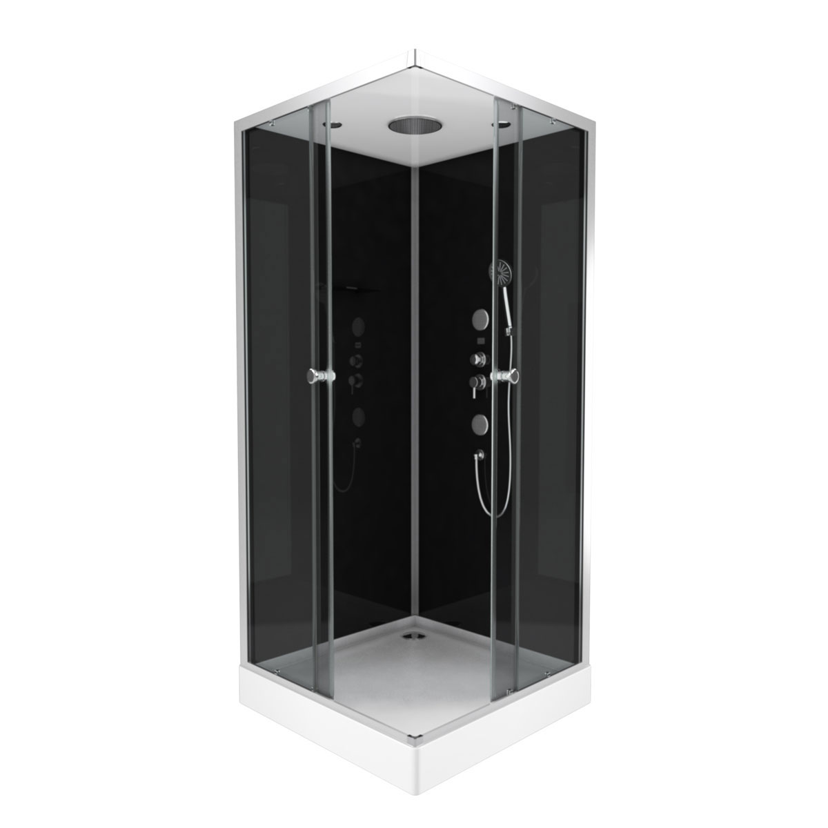 Aurlane Komplettdusche Club Square eckig 90 x 215 x 90 cm Bild 1