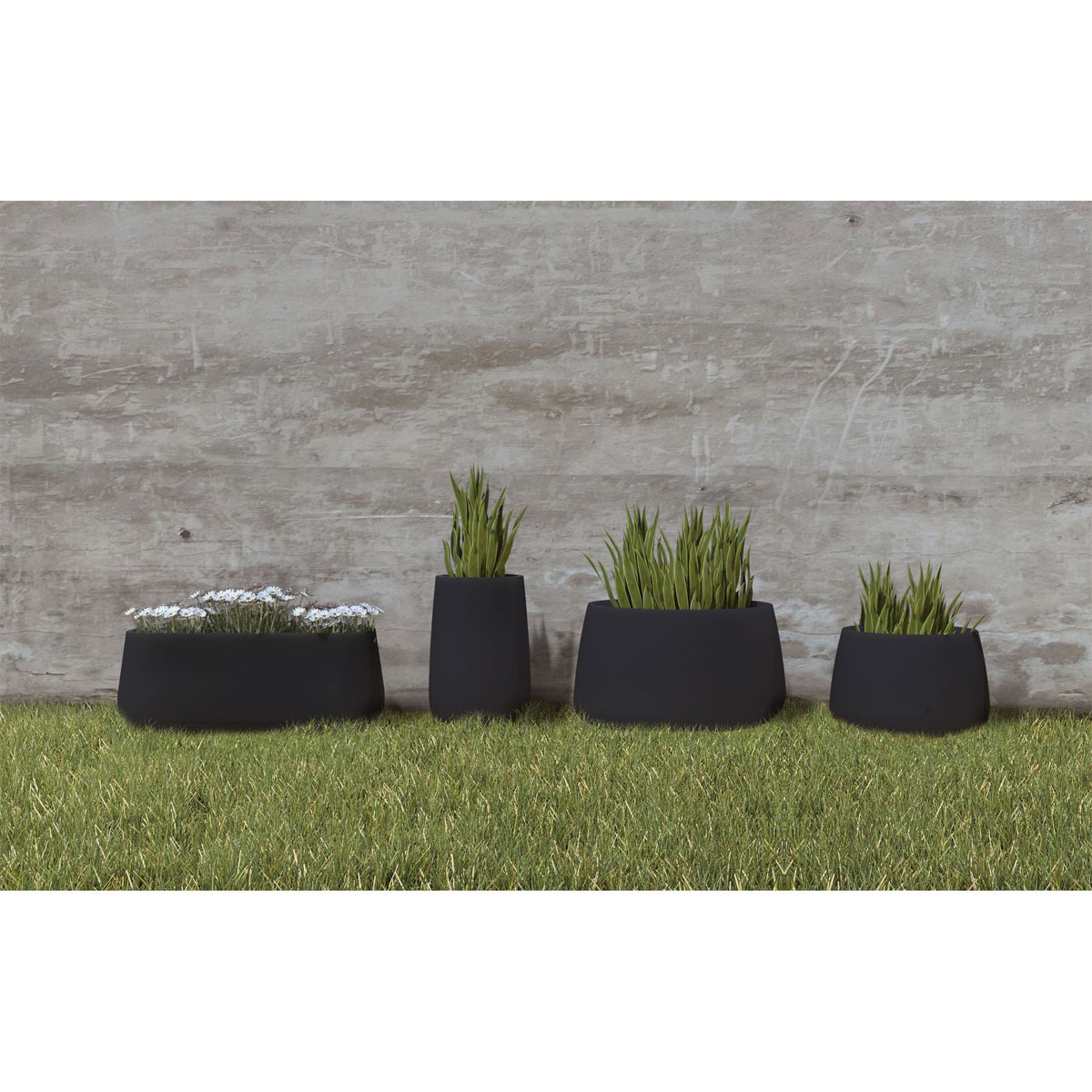 NewGarden Blumentopf Camelia 80 Ø 79 cm schwarz