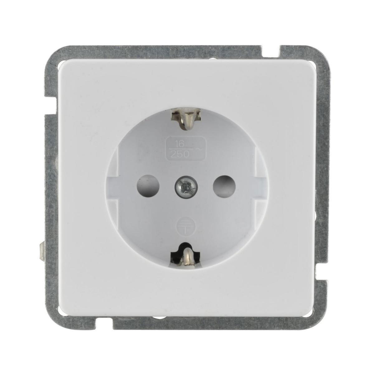 Steckdose mit Kindersicherung Montreal ultraweiß Serie 502