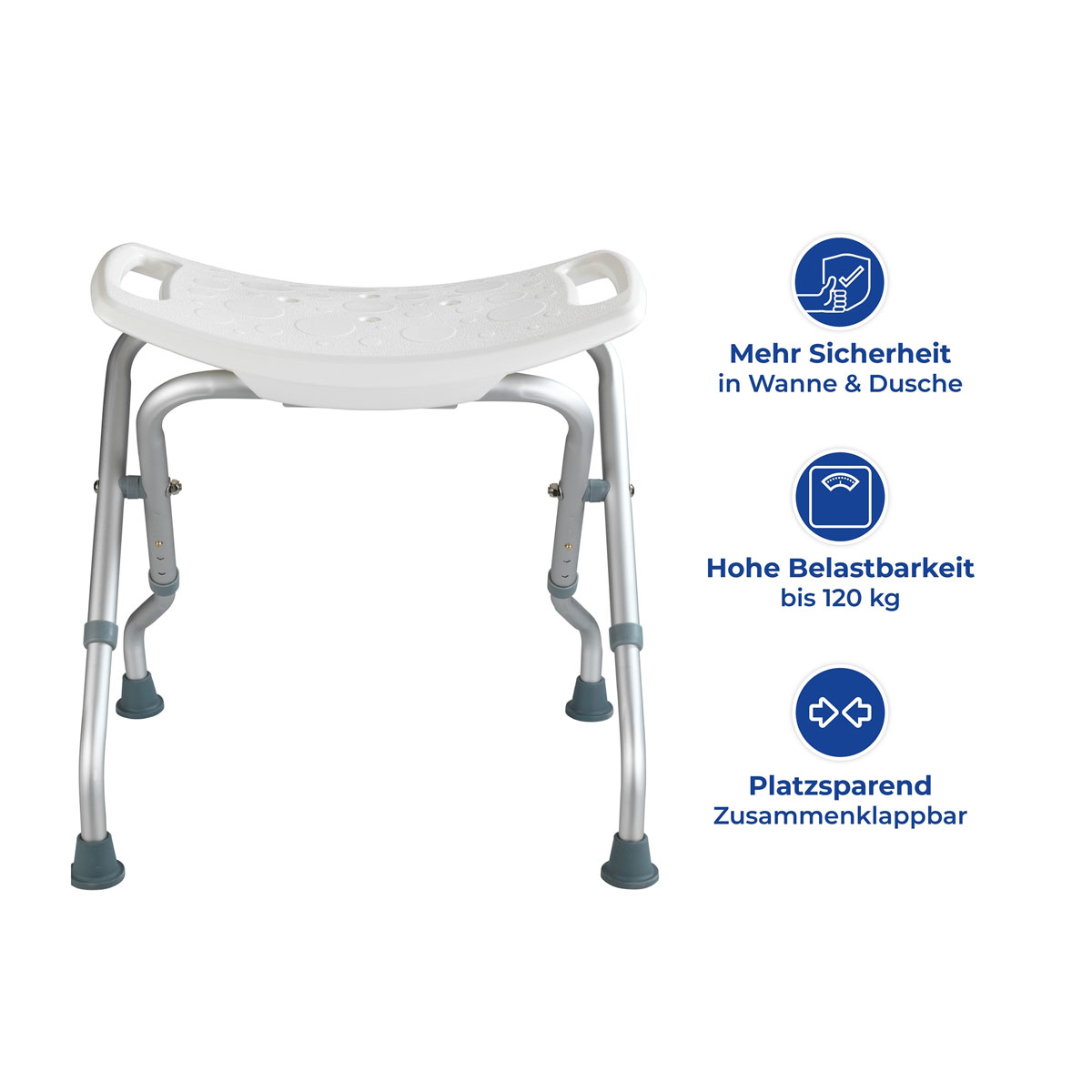 Wenko  Badhocker Secura klappbar bis 120 kg Tragkraft Bild 2