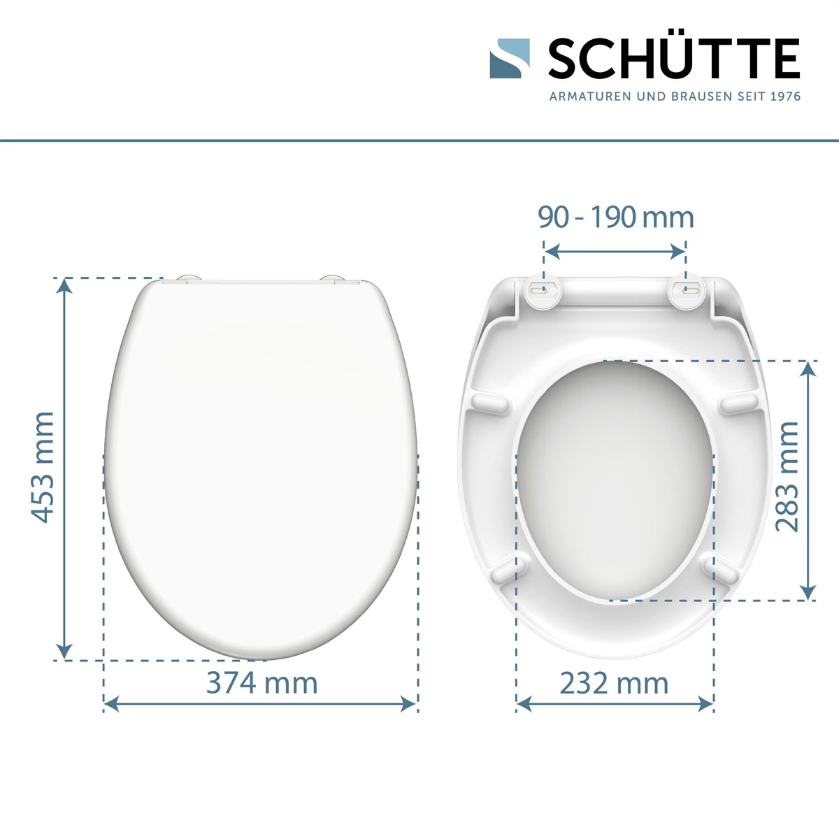 Schütte Duroplast WC-Sitz WHITE mit Absenkautomatik und Schnellverschluss Bild 9