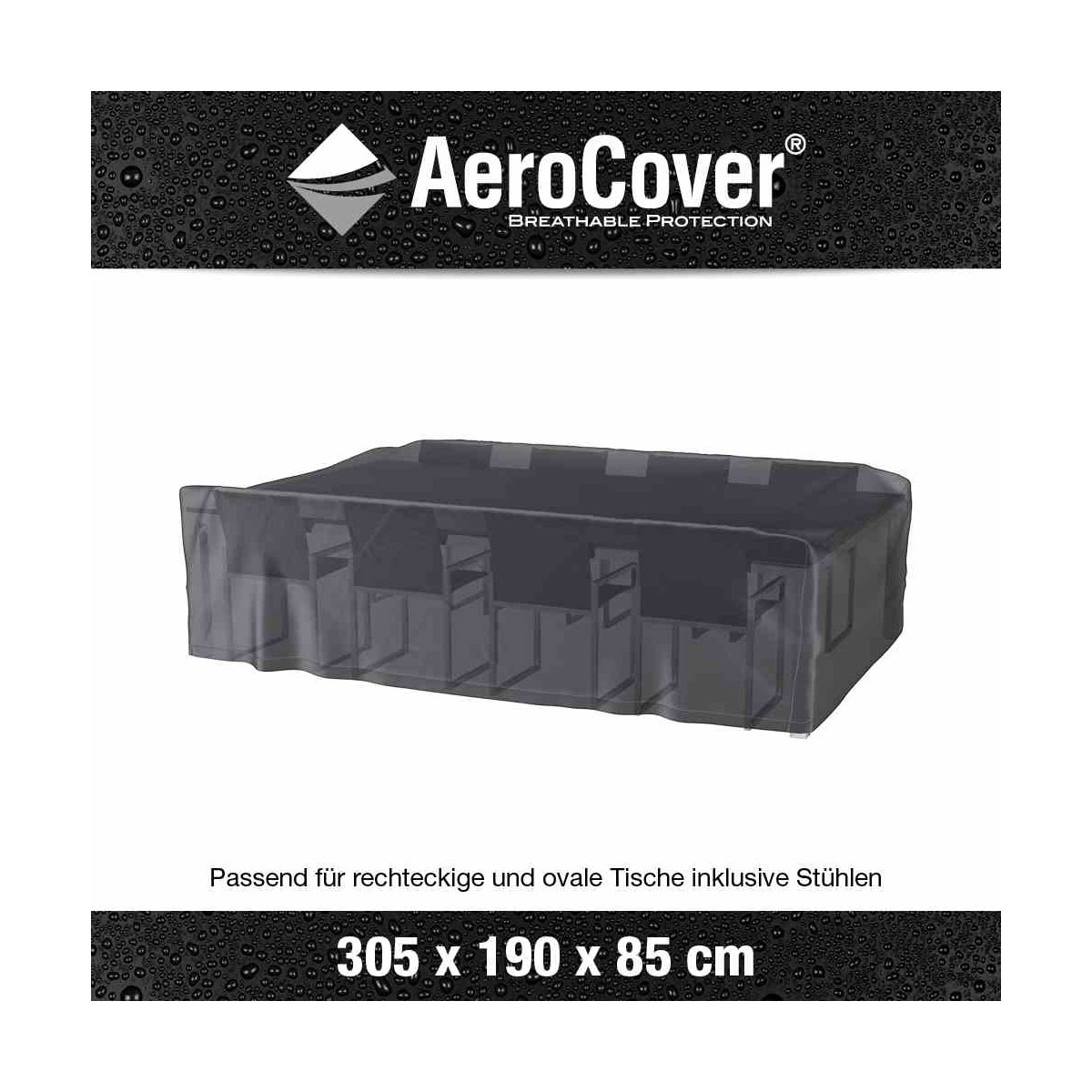 AeroCover Schutzhülle für Sitzgruppen 305 x 190 x 85 cm anthrazit Bild 3
