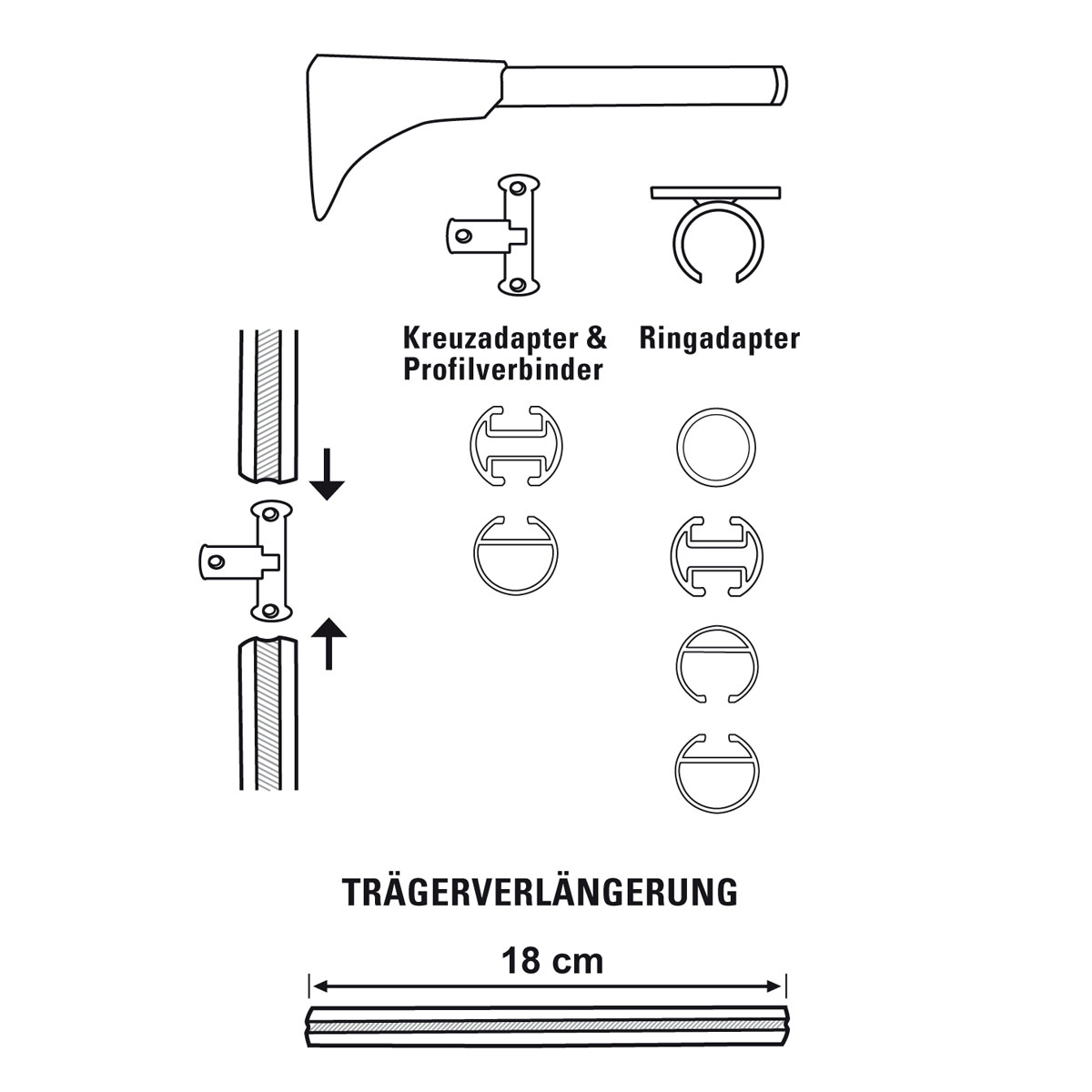 Gardinia Wandträger Romana für Durchmesser 20 mm messing-antik Bild 3