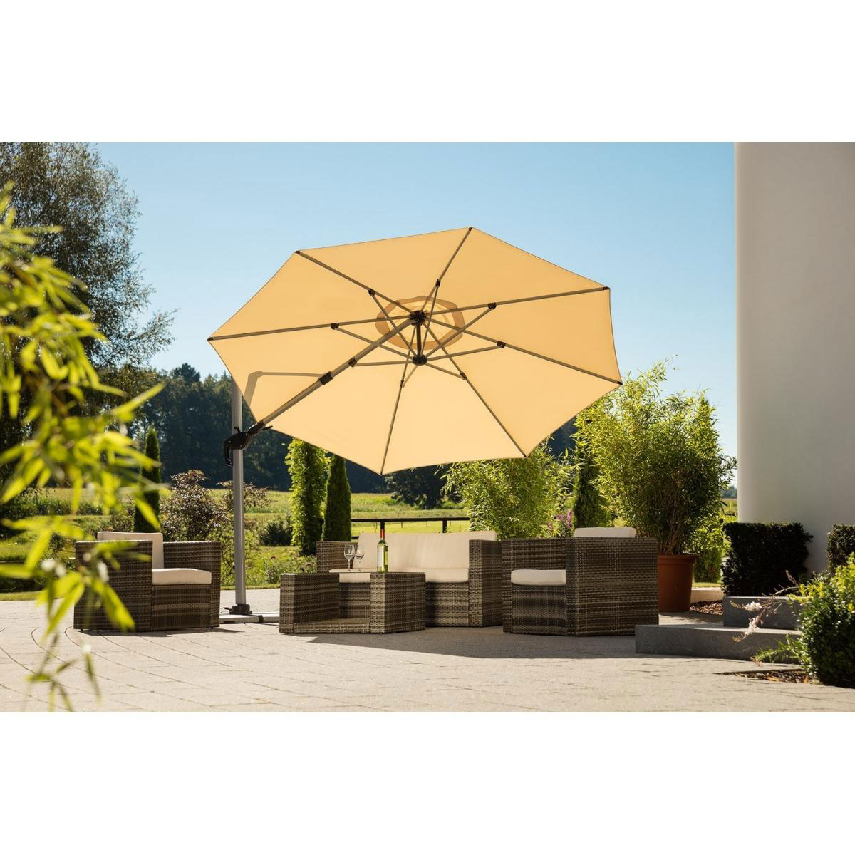 Schneider Schirme Ampelschirm Bermuda 350 cm Natur Bild 2