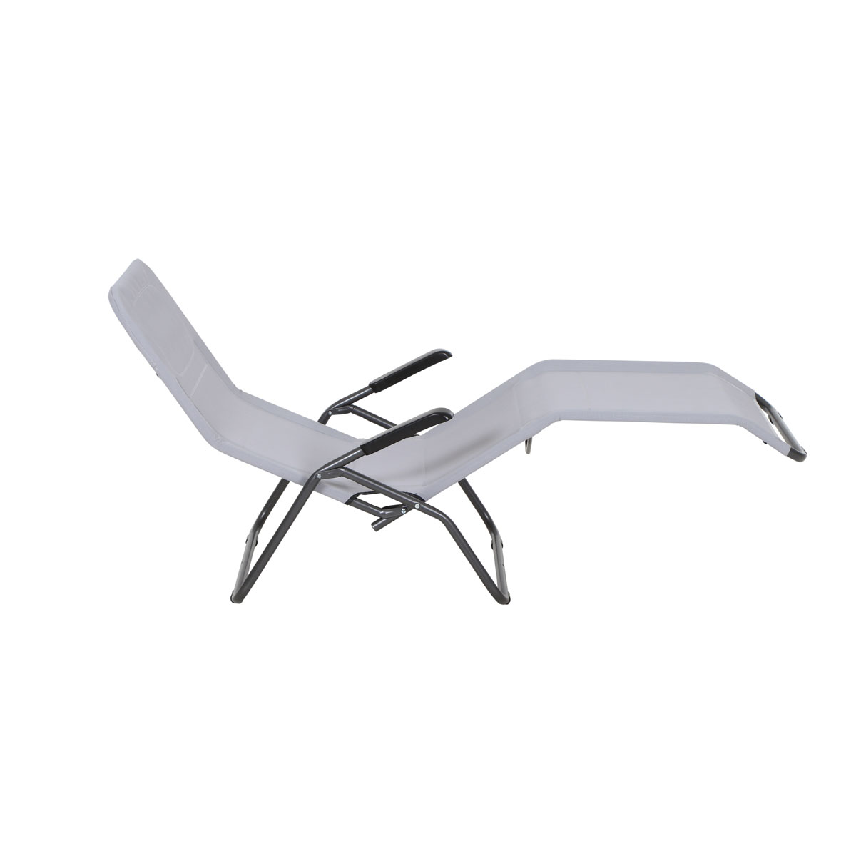 Kippliege Anco 144 x 72,5 x 103,5 cm 1-fach verstellbar anthrazit/grau Bild 4